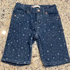 LEVI’S Sz 6 X Reg Lil Girls Bermuda Denim Shorts